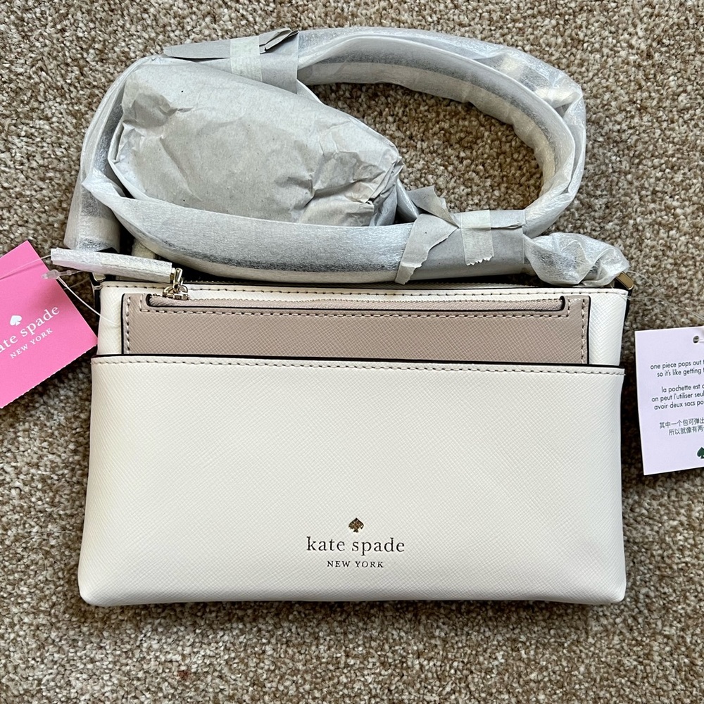 New with tags! Kate Spade Sadie Crossbody Purse Saffiano Leather Parchment Cream